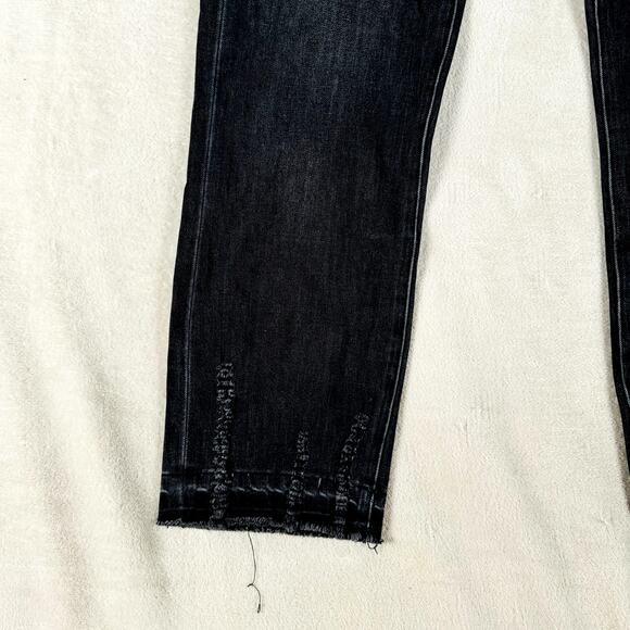 Liverpool Los Angeles Jeans Womens 8/29 Faded Black Denim The Straight Raw Hem‎ - Picture 7 of 12